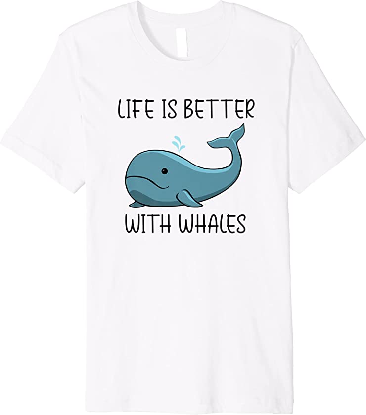 Whale in Ocean Nature Wilderness Premium T-Shirt