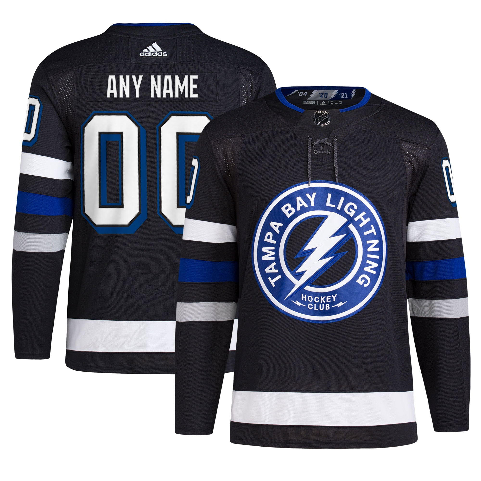 Tampa Bay Lightning Alternate Primegreen Authentic Custom Jersey – Black