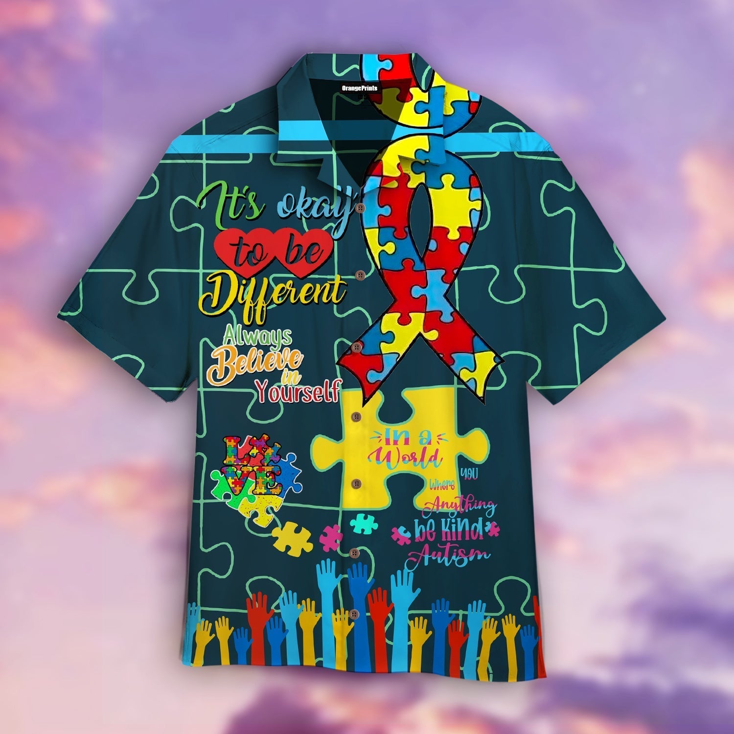 Colorful Autism Awareness Aloha Hawaii Shirts For Men And Women Ha41641