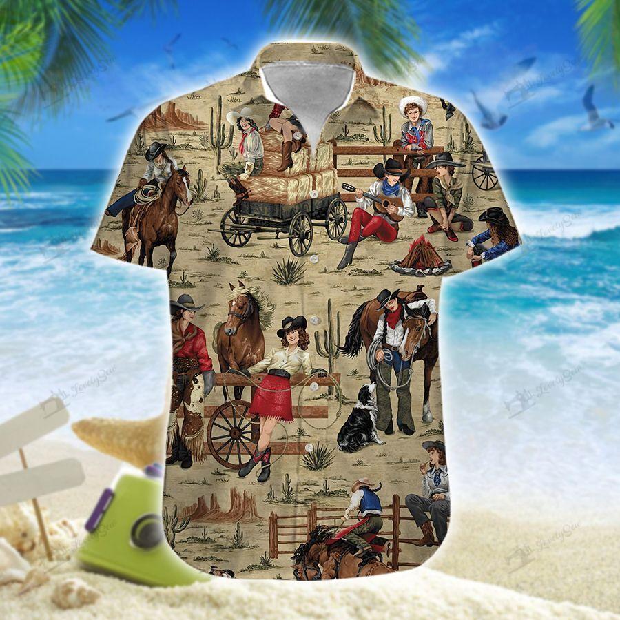 Cowgirls Hawaii Shirt For Men Women Ha37622