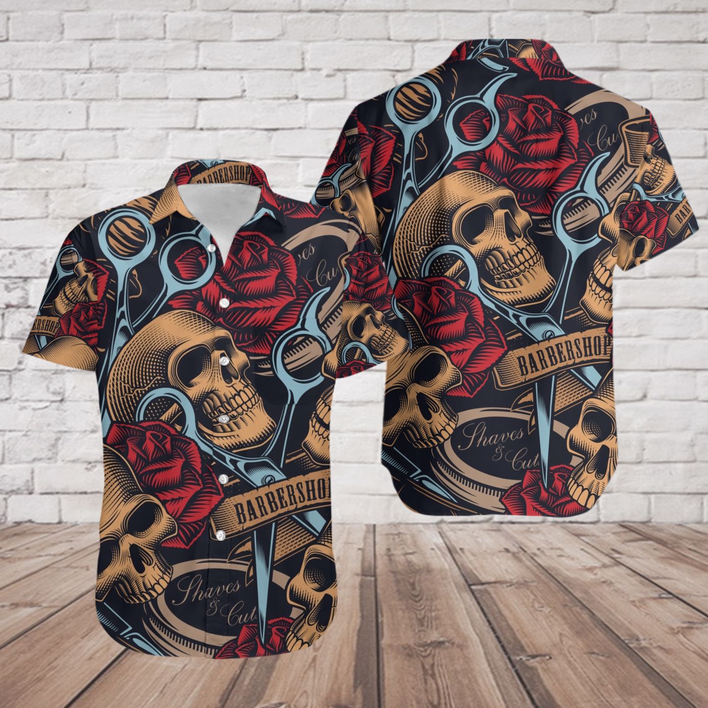 Barber Skull Hawaiian Shirt 07988 Ha29502