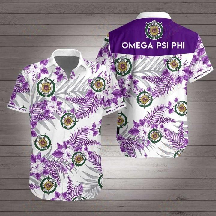 Omega Psi Phi Hawaii Shirt White Men Women Beach Wear Short Sleeve Ha62853