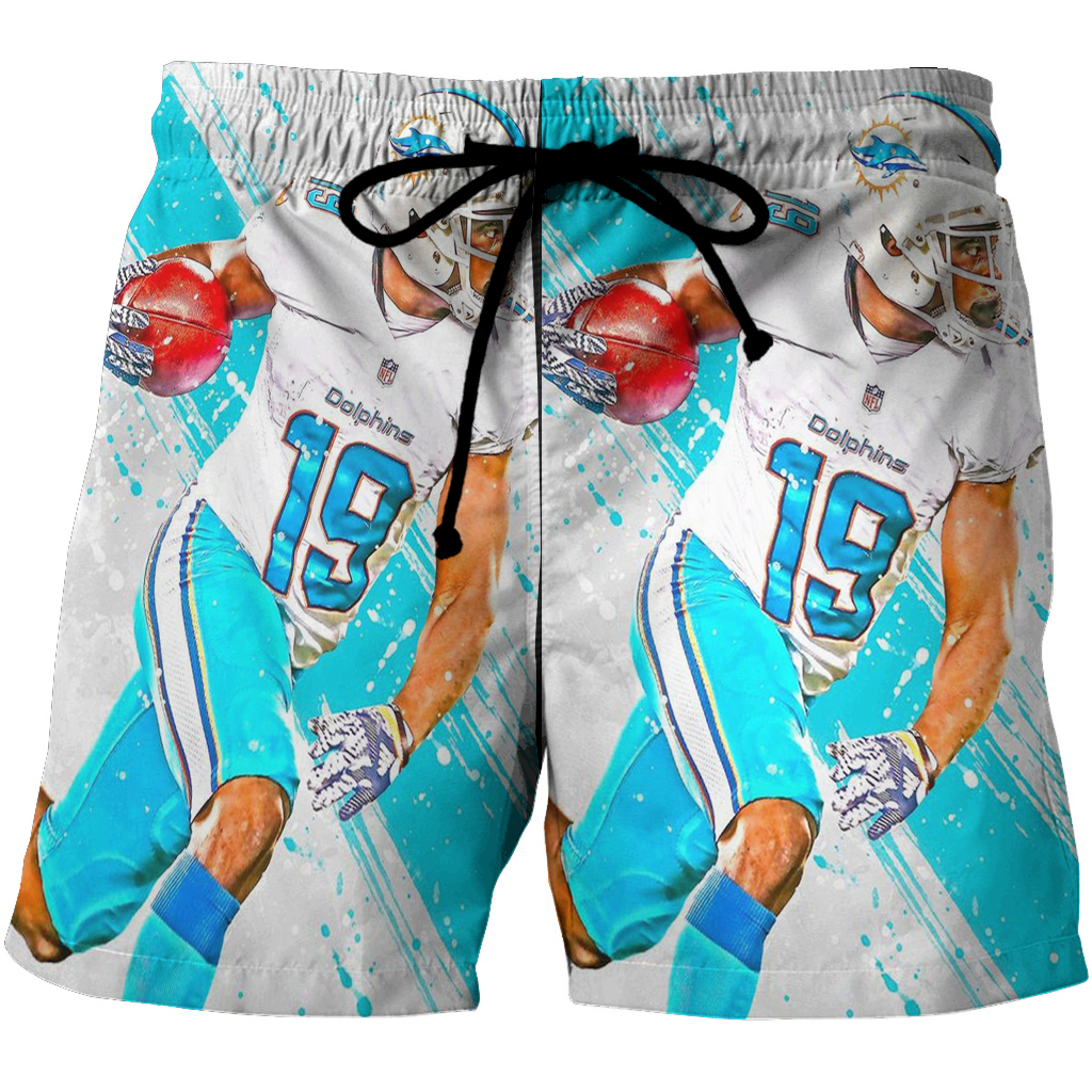 Miami Dolphins Jakeem Grant1 3D All Over Print Summer Beach Hawaiian Short