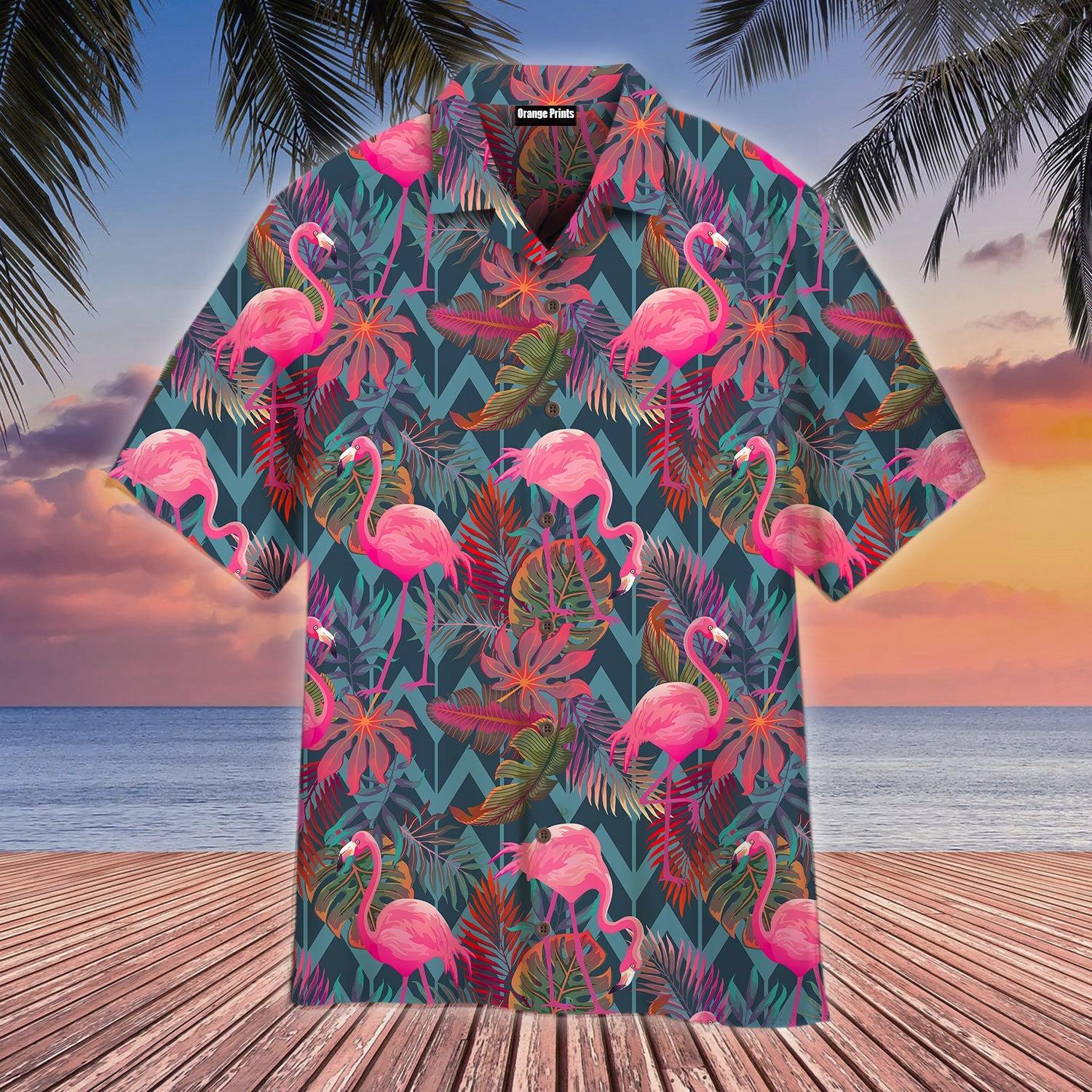 Pink Botanical Flamingo Aloha Hawaii Shirt For Men Women Ha22888