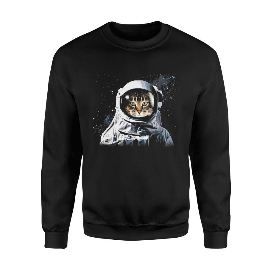 Animal gift idea Catronaut Cat Astronaut Deep In Space Cosmic Graphic T-Shirt – Standard Fleece Sweatshirt