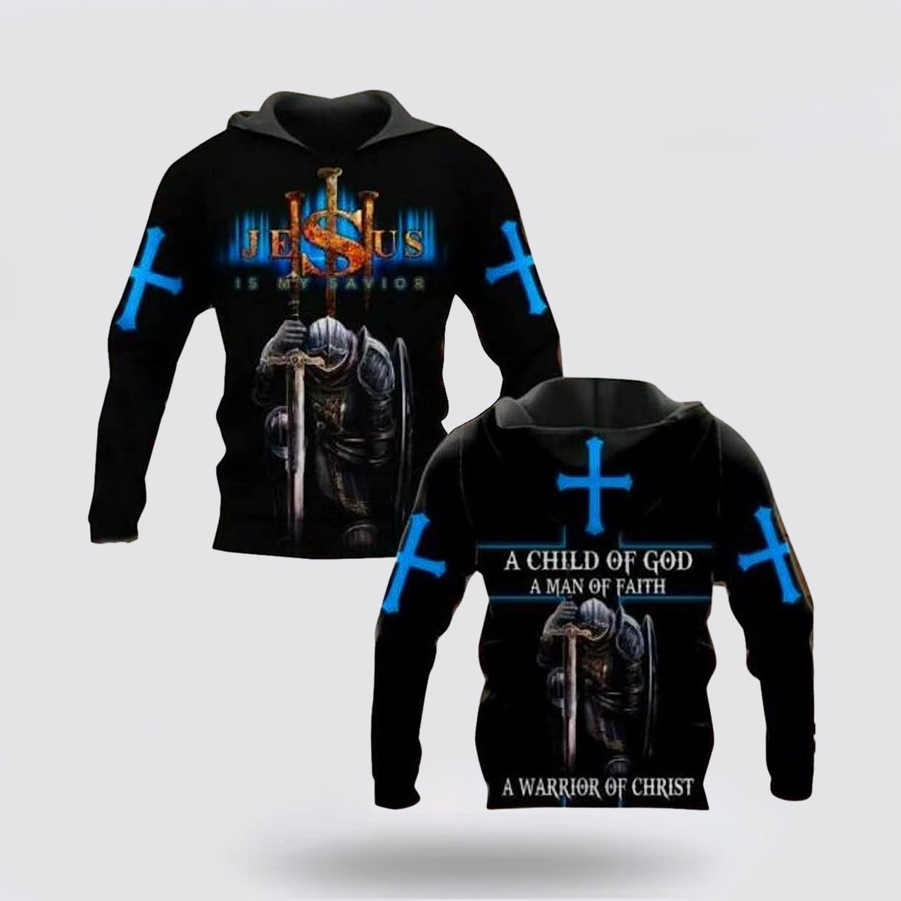 Knight Templar Jesus Is My Savior A Warrior Of Christ 3D Hoodies For Women Men  Christian Apparel Hoodies