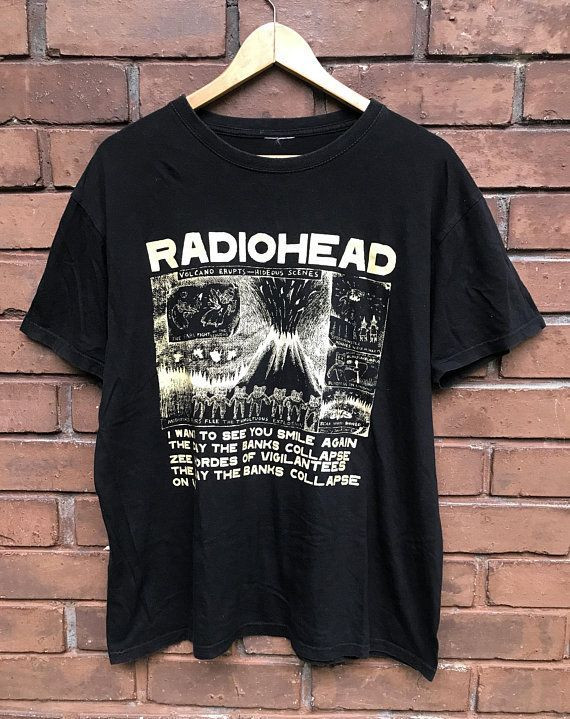 Vintage 90S Radiohead Insomniac Album Promo Tour Alternative Rock Band English Rock Shirt