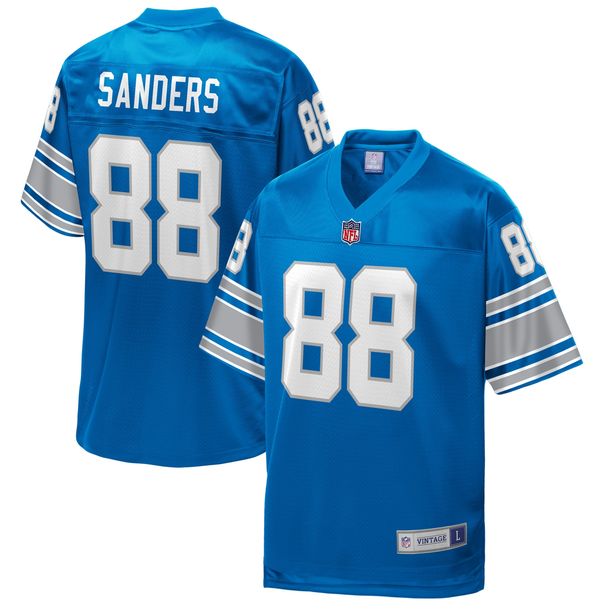 Charlie Sanders Detroit Lions NFL Pro Line Replica Retired Player Jersey – Royal NFL