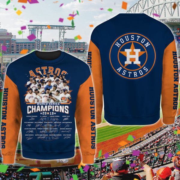 Houston Astros Champions 3D All Over Printed Sweater