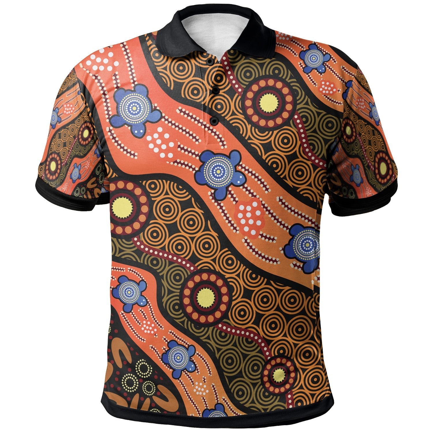 Aboriginal Polo – Aboriginal Dot Unique Style Turtle Polo Shirt – BRANDAX