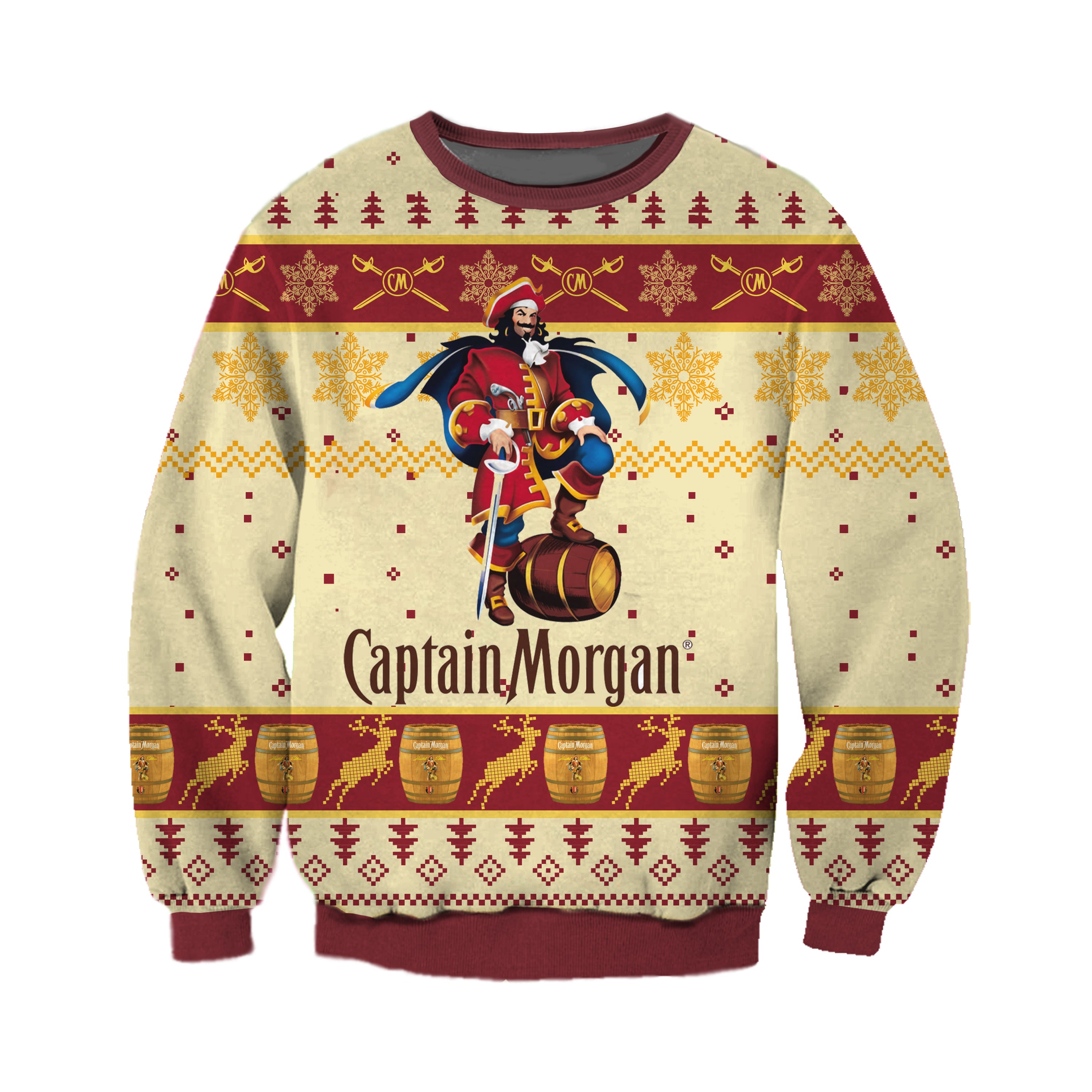 Captain Morgan Knitting Pattern 3D Print Ugly Sweater