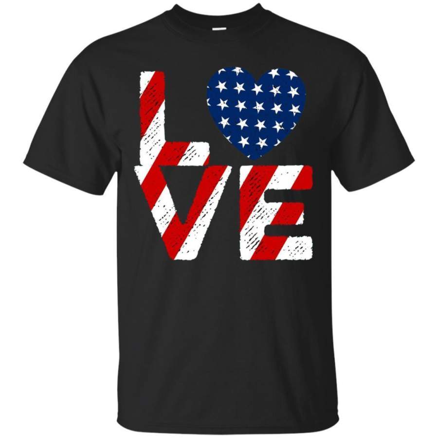 AGR Love 4th Of July Independence Day Tshirt zGalaxy Fashion T-Shirt