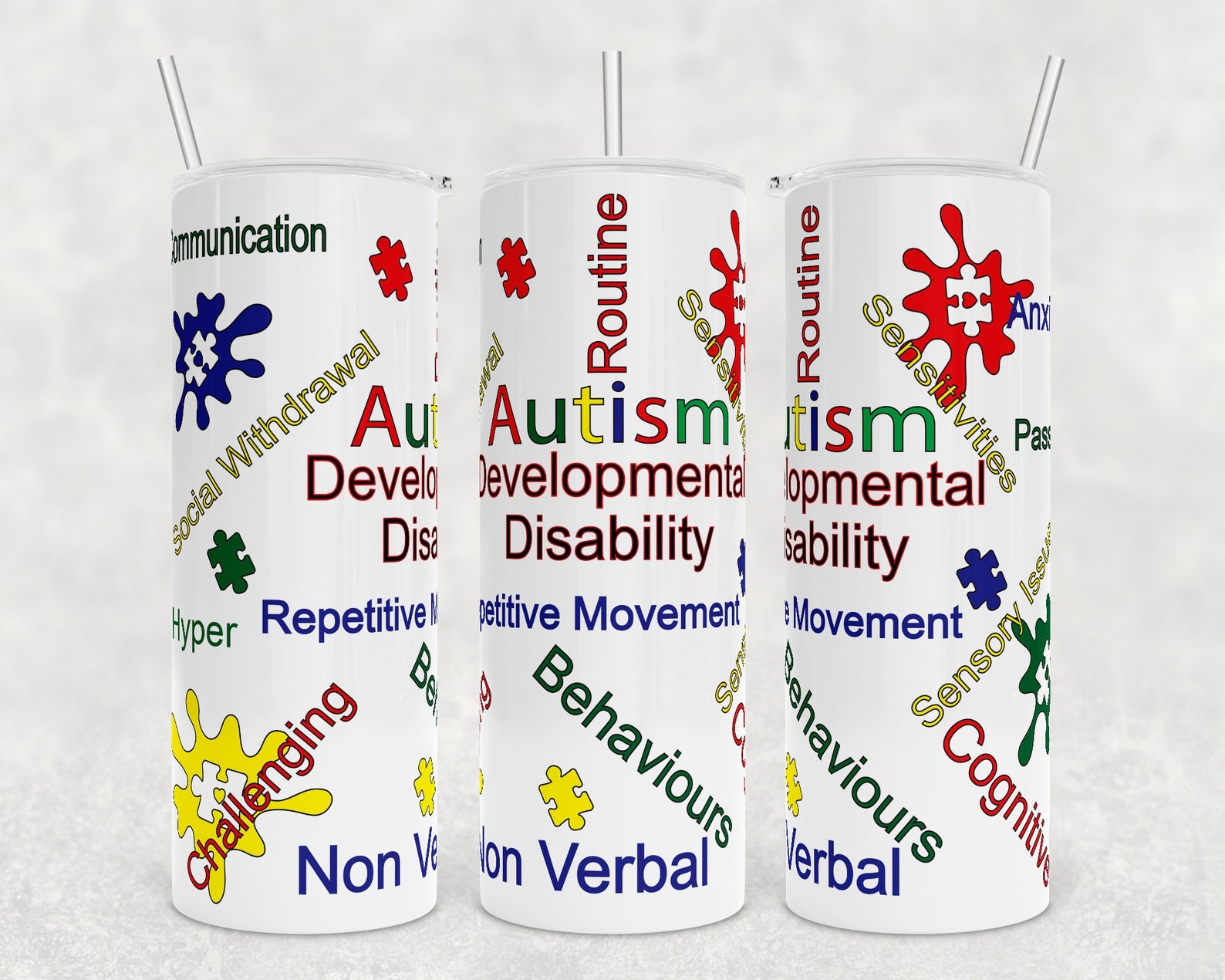 Autism Gift 20Oz Skinny Tumbler