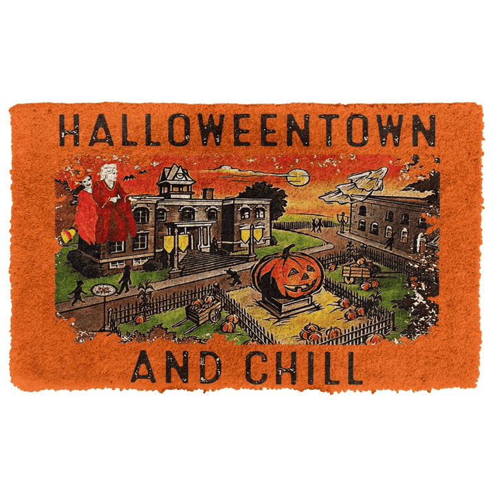 Waybackapparel Halloweentown And Chill Custom 3D Doormat