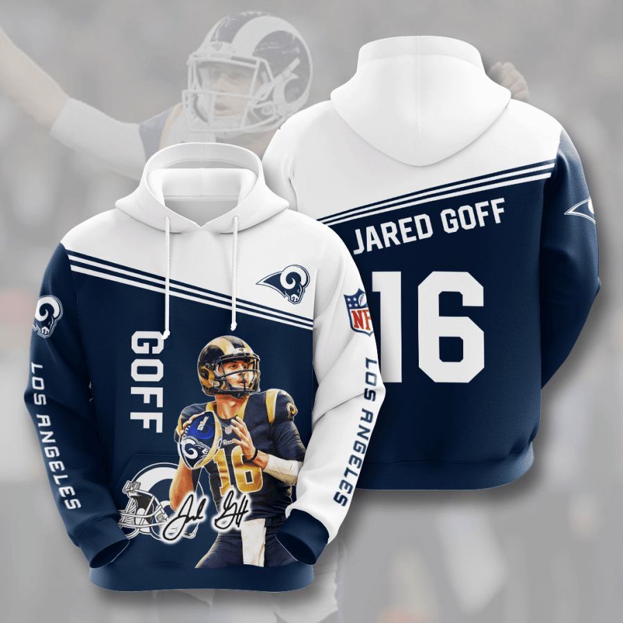 Jared Goff Los Angeles Rams Los Angeles Rams 11 Unisex 3D Hoodie Gift For Fans