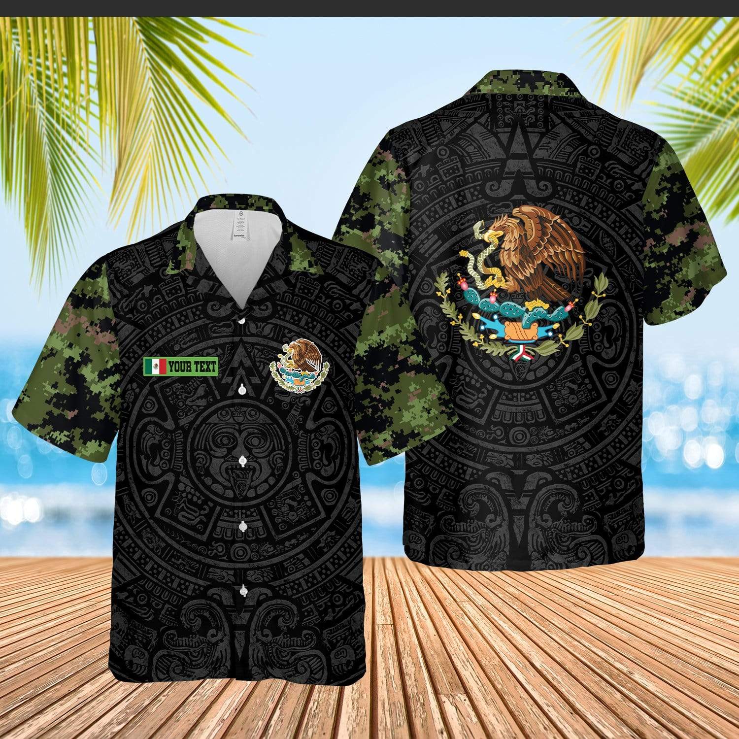 Mexico Camo Custom Name Hawaii Shirt For Men Women Ha4077