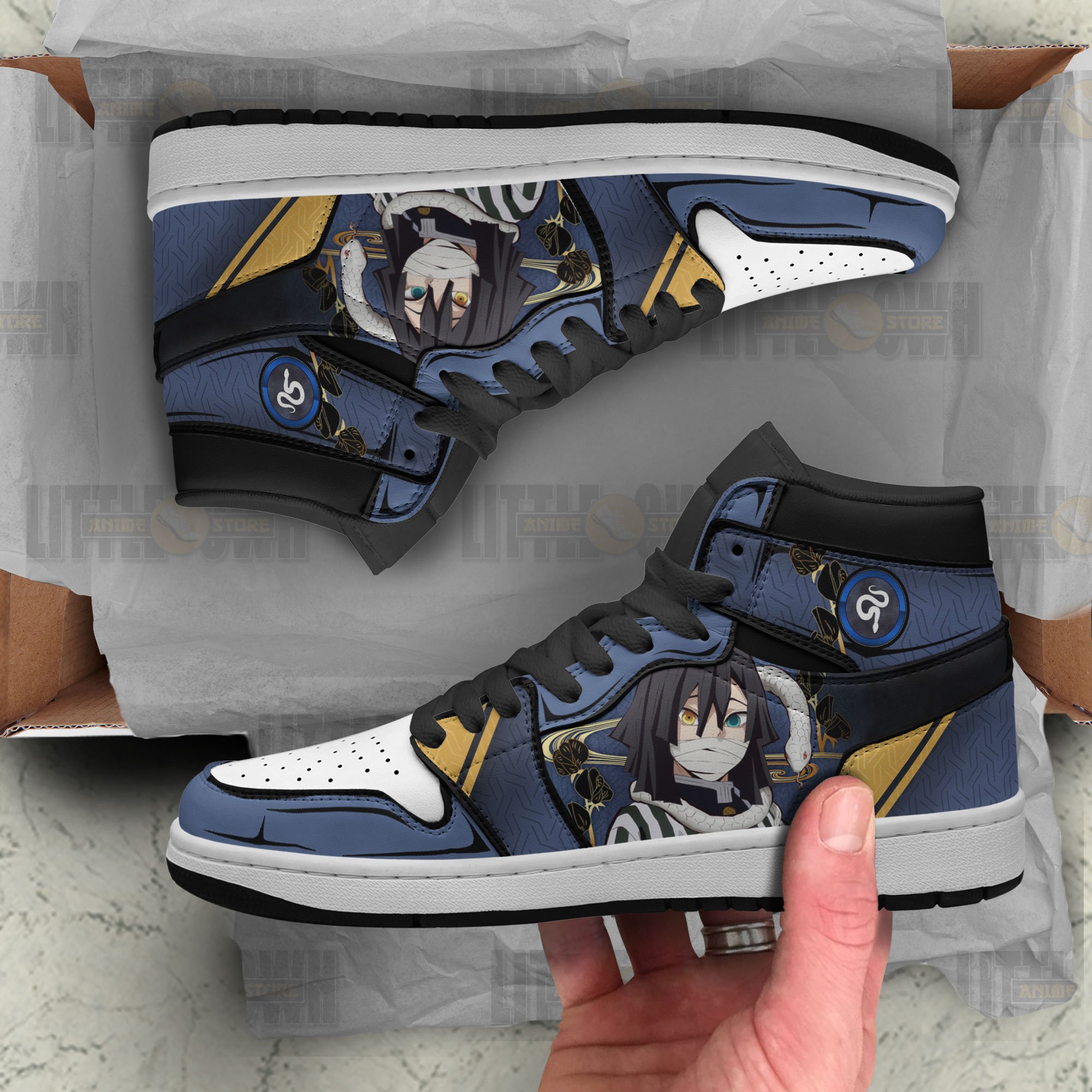 Obanai Iguro Jd Sneakers Custom Demon Slayer Anime Shoes ...