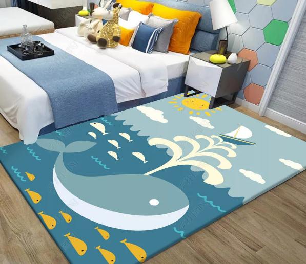 3D Cartoon Sea Dolphin Non-Slip Rug Mat 166