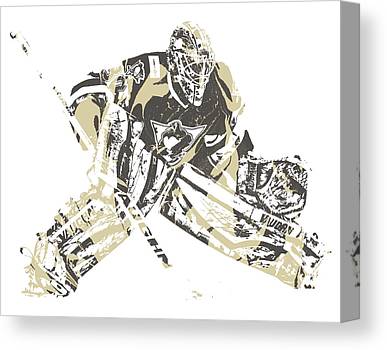 Matt Murray Pittsburgh Penguins Pixel Art 2 Joe Hamilton Canvas Print