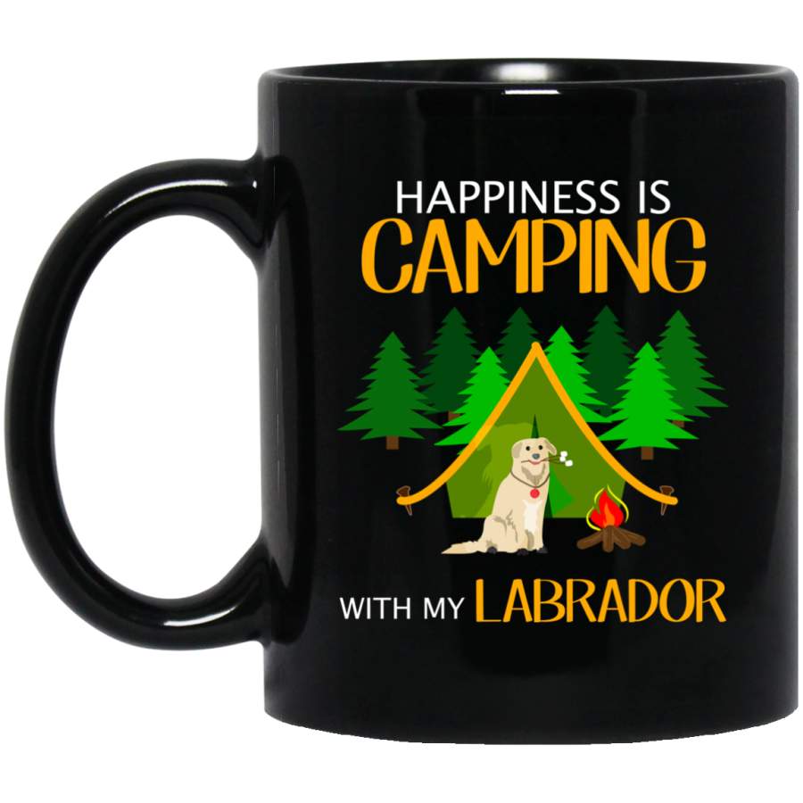 Happiness Is Camping With My Labrador Mugs
