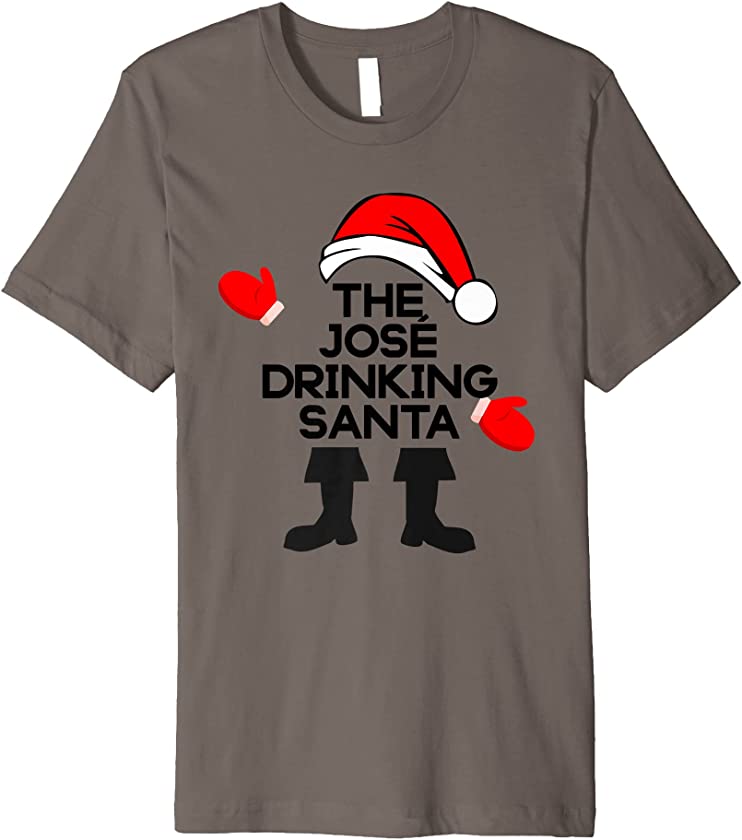 The Jose Drinking Santa Funny Tequila Holiday Spirits Premium T-Shirt