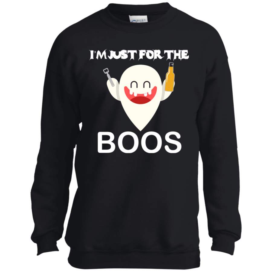 Funny Halloween drinking beer, i’m just for the boos Youth LS shirt/Sweatshirt/Hoodie