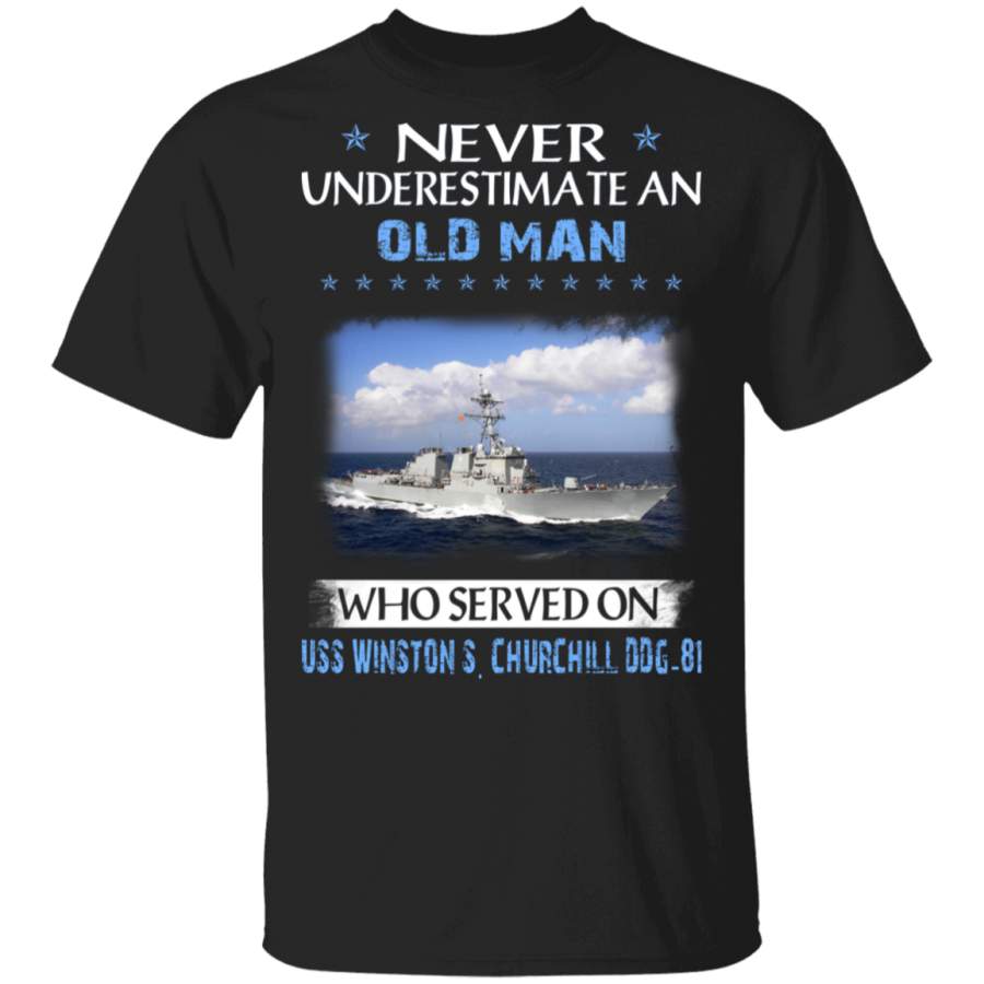 USS Winston S. Churchill DDG-81 Veterans Day Christmas Gift T-Shirt