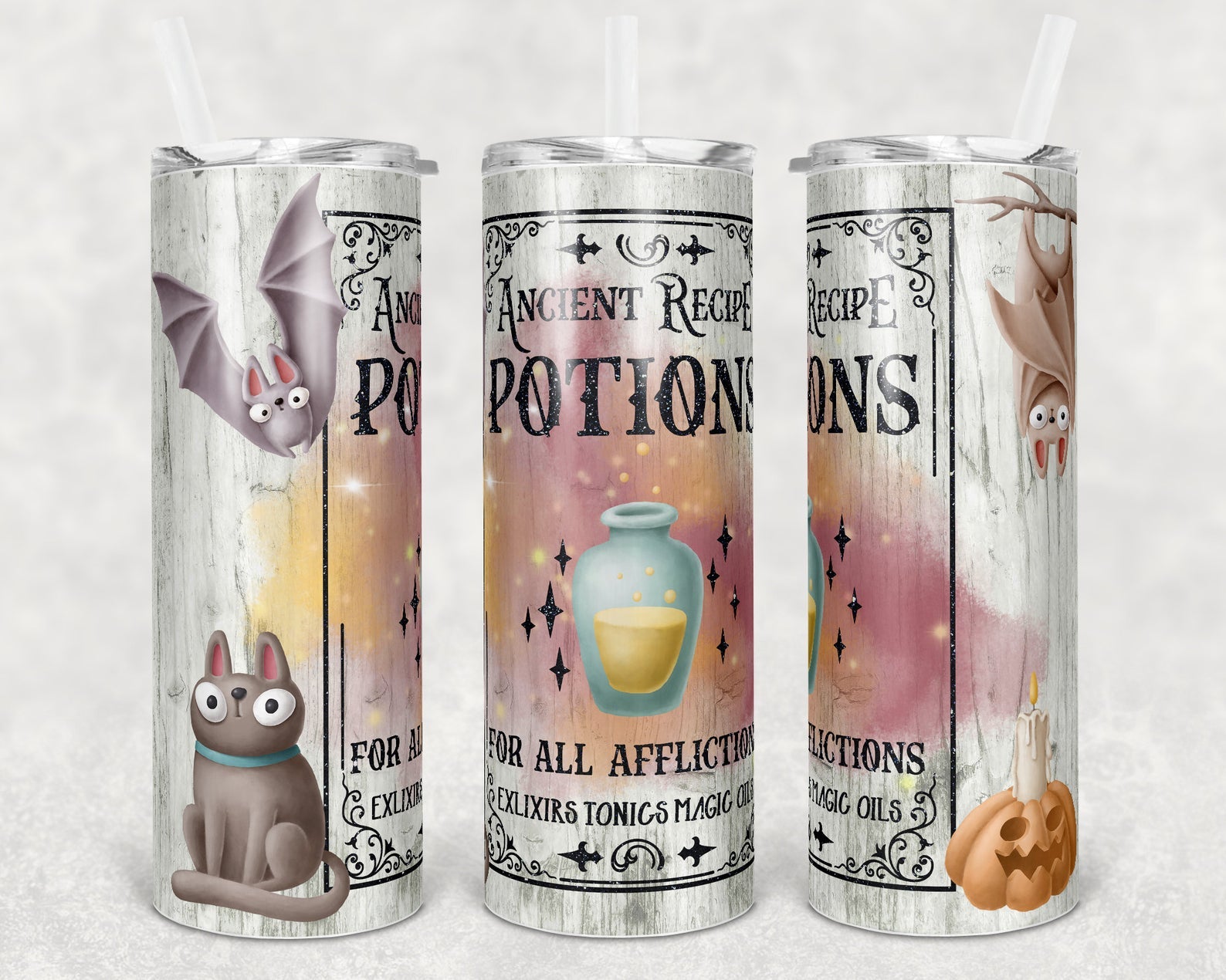 Ancient Potions Halloween Gift 20Oz Skinny Tumbler