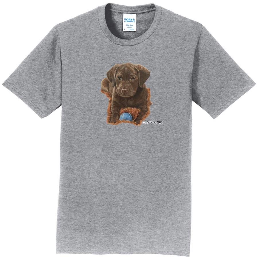 Chocolate Lab Puppy – Adult Unisex T-Shirt