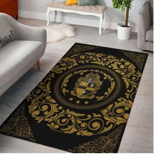 Alpha Phi Alpha 1906 Fraternity Inc Crest Flower Mandala Pattern Rug