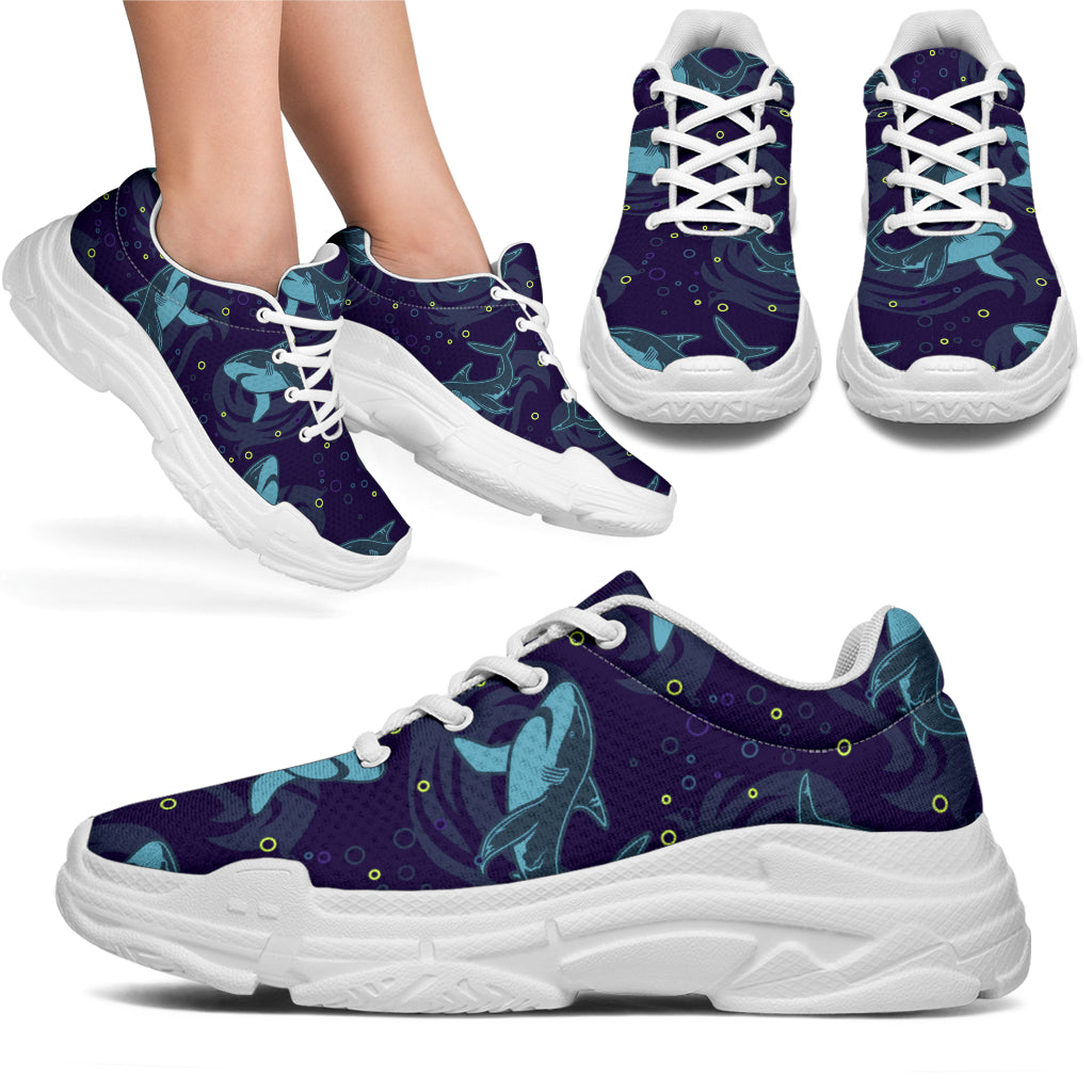 Shark Themed Print Chunky Sneakers