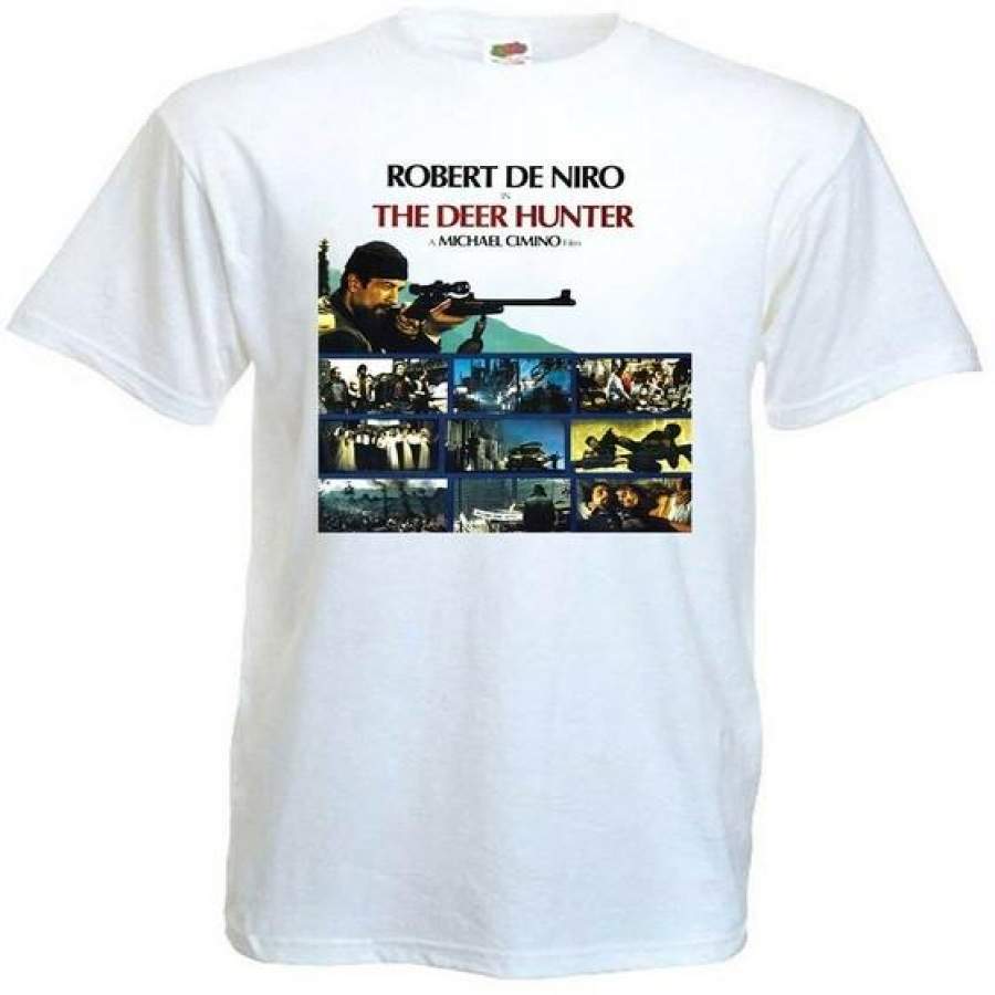 The Deer Hunter V4 T Shirt White Movie Poster All Sizes S-3XL