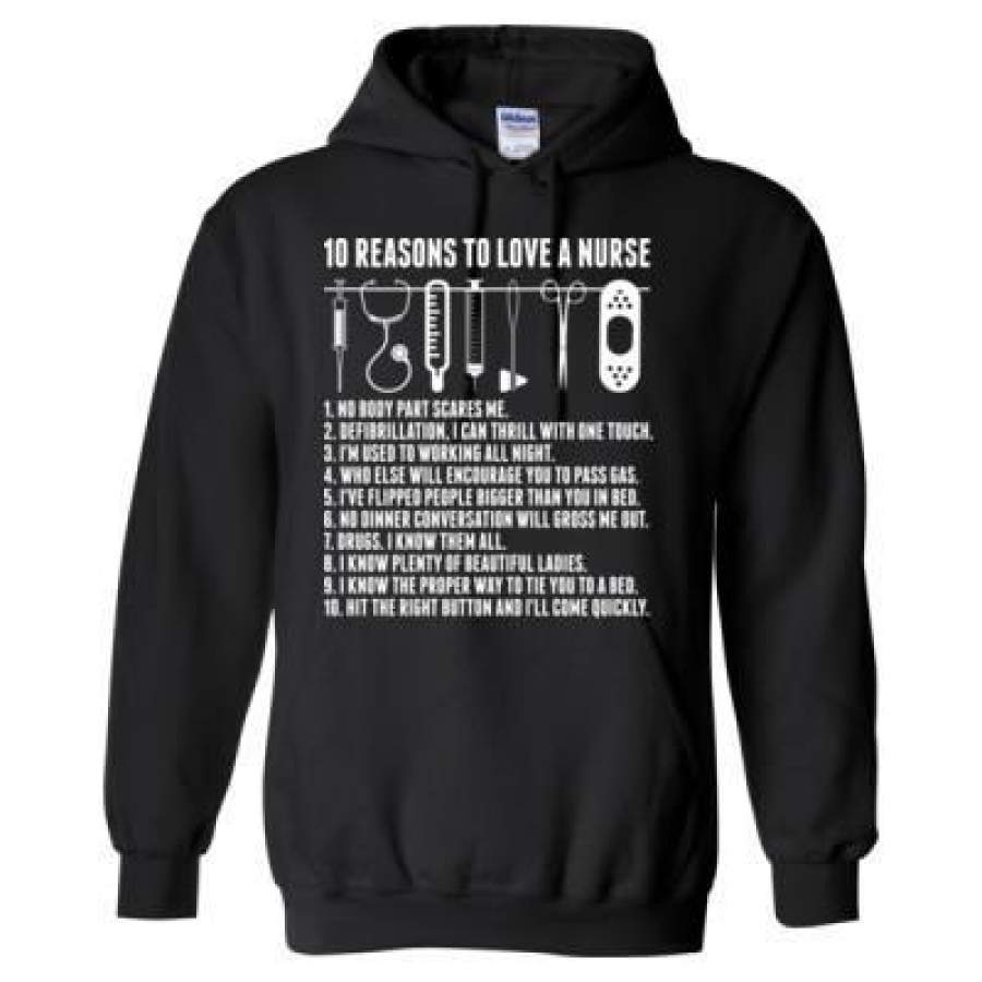 AGR 10 Resons To Love A Nurse – Heavy Blend™ Hooded Sweatshirt