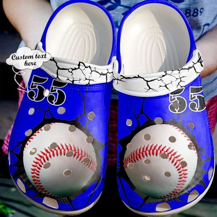 Baseball Personalized Crack Classic Clogs Shoes