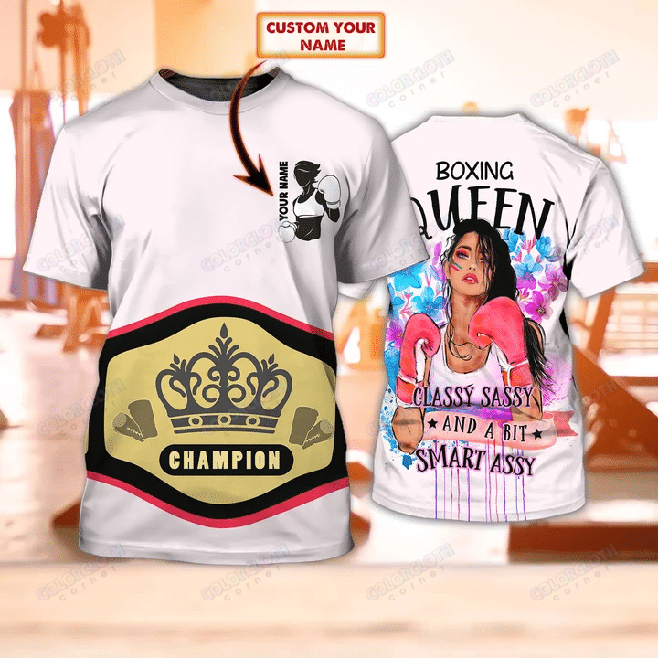 Personalized Boxing Girl 3D T Shirt TV055910