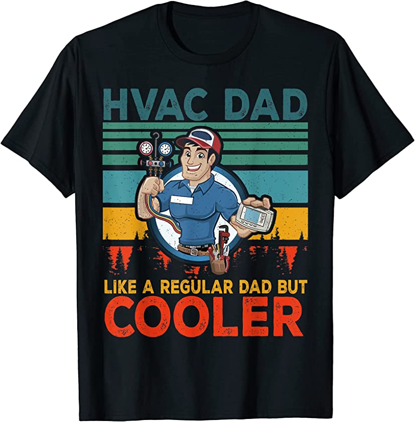 Vintage Retro HVAC Dad Happy Father’s Day HVAC Technician T-Shirt