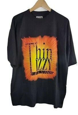 Vintage Thin Lizzy Uk Tour T Shirt  Black Vtg August 98 Extra  New 3104