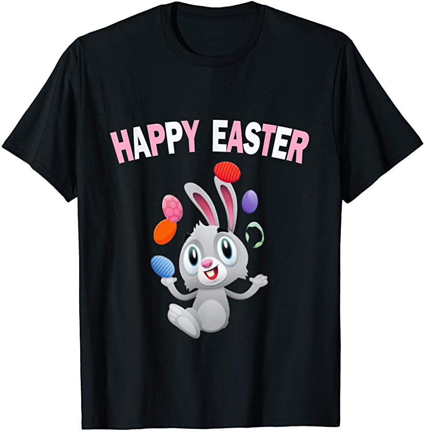 Dabbing Rabbit Happy Easter Day Bunny T-Shirt