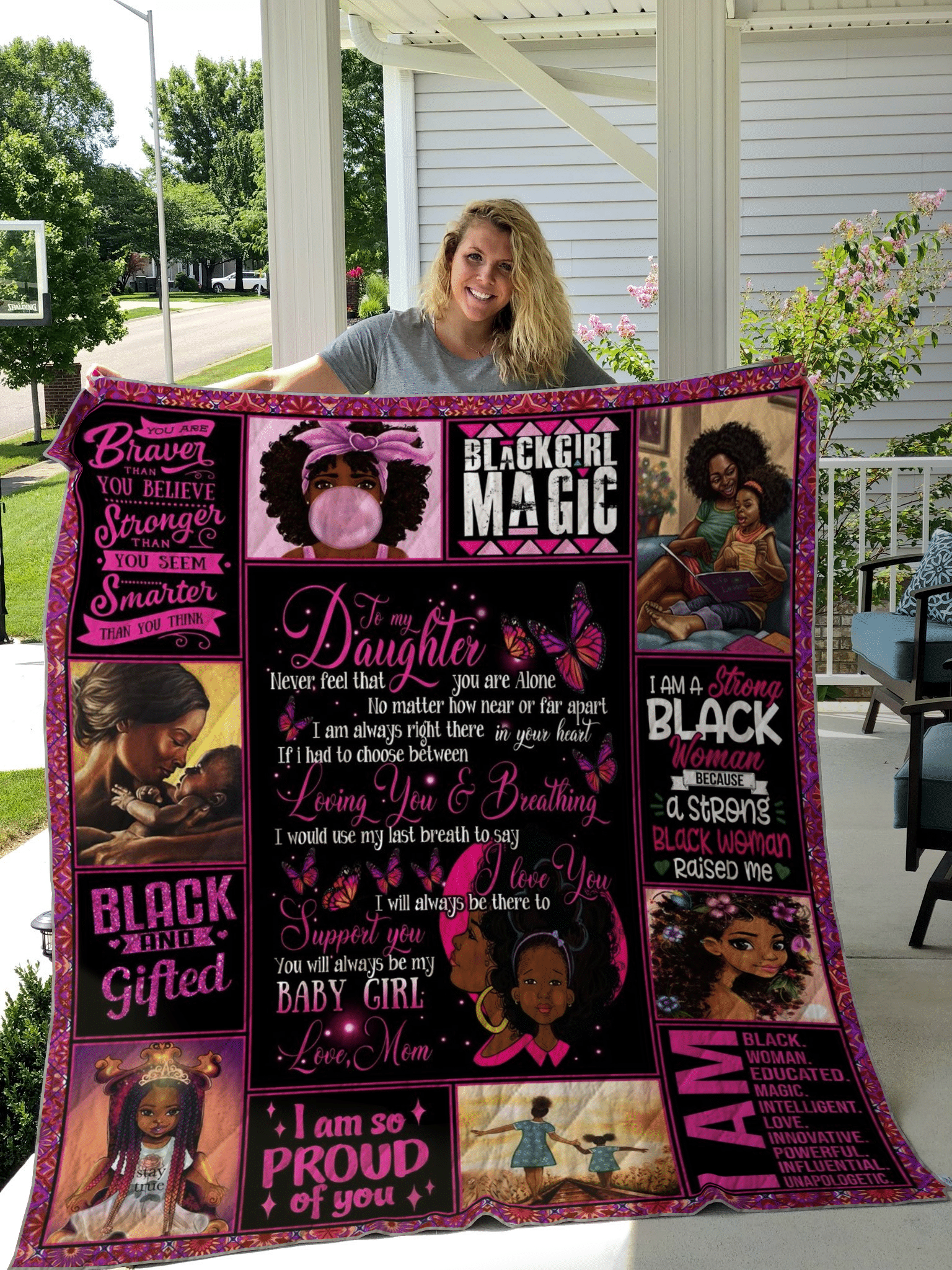 To My Daughter Black Girls Proud Of You CL-LD1905 Quilt Blanket