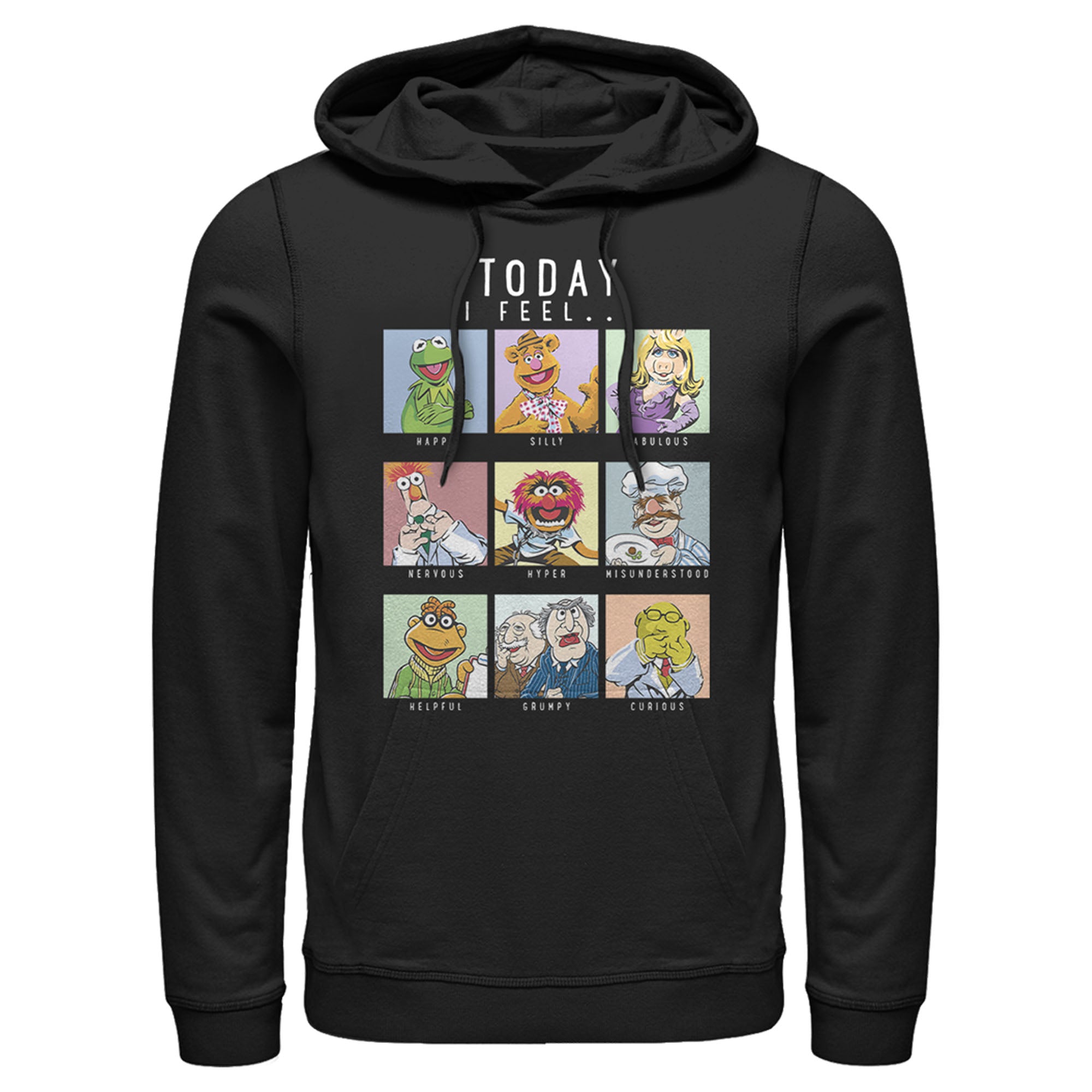 Men’S The Muppets Mood Chart Pull Over Hoodie