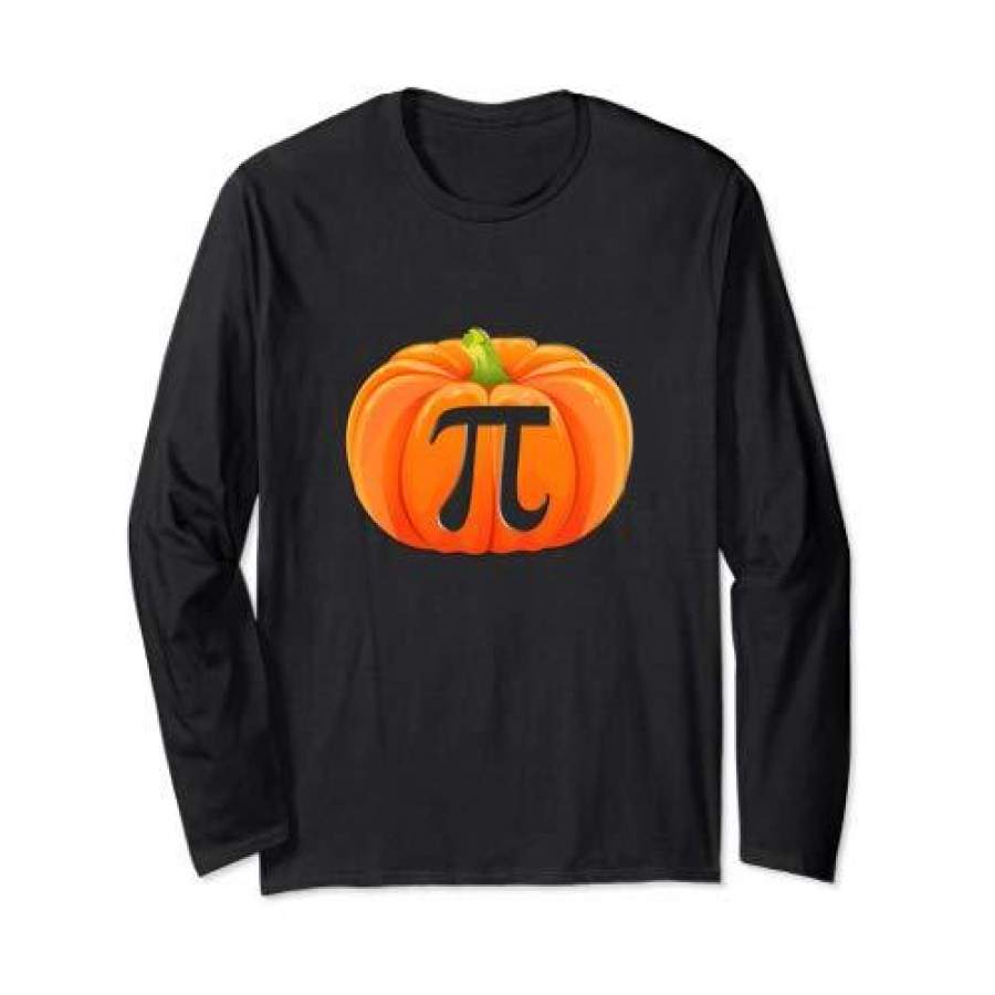 Funny Halloween Math Pun Pumpkin Pi Long Sleeve T-Shirt