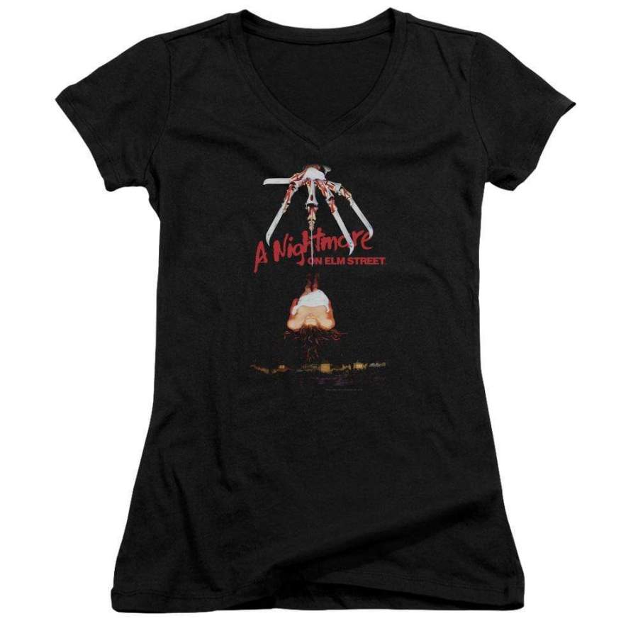 A Nightmare on Elm Street Alternate Poster Juniors V-Neck T-Shirt