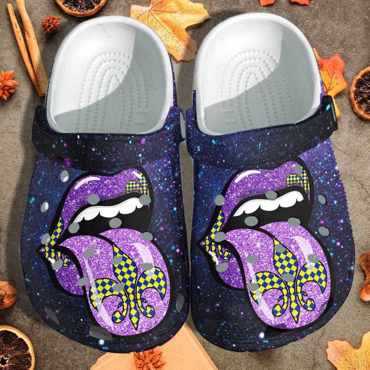 Purple Lip Shoes Mardi Gras In New Orleans Crocs Cr