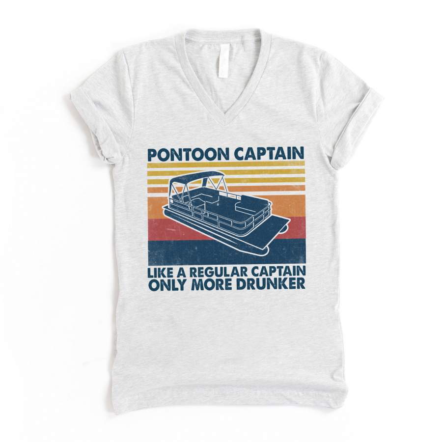 Pontoon captain like a regular captain only more drunker vneck