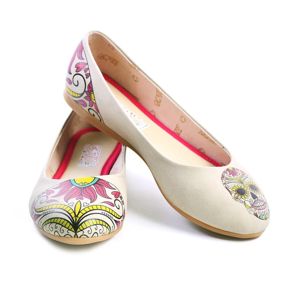 Sun And Skull Ballerinas Shoes 2031