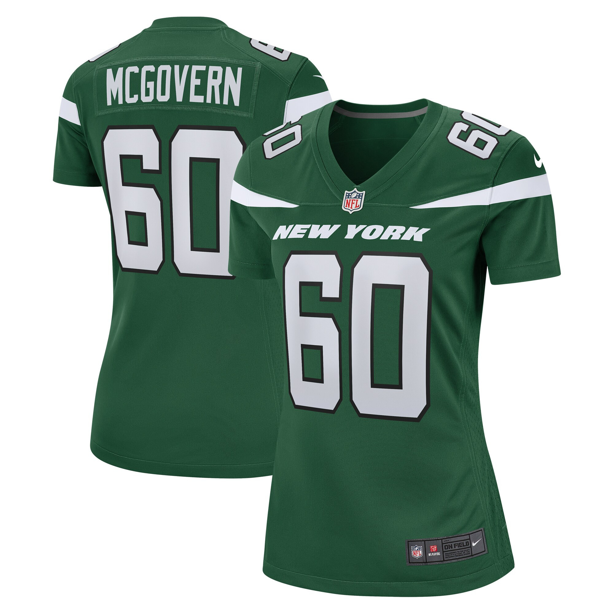 Connor Mcgovern New York Jets Womens Game Jersey – Gotham Green NFL