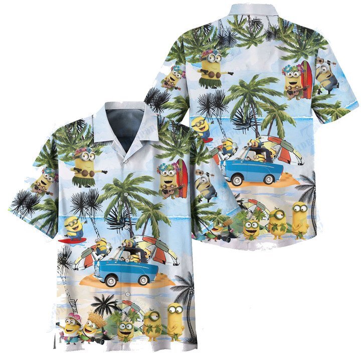 Minions Hawaii Shirt Summer Tropical Vacation On Car Aloha Ha28224