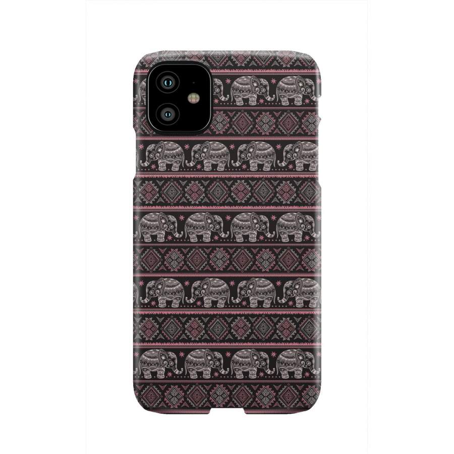 Red Elephant Aztec Pattern Print Iphone & Android Phone Cases