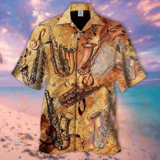 Whispers Of Saxophone Aloha Hawaiian Shirt Colorful Short Sleeve Summer Beach Casual Shirt For Men And Women