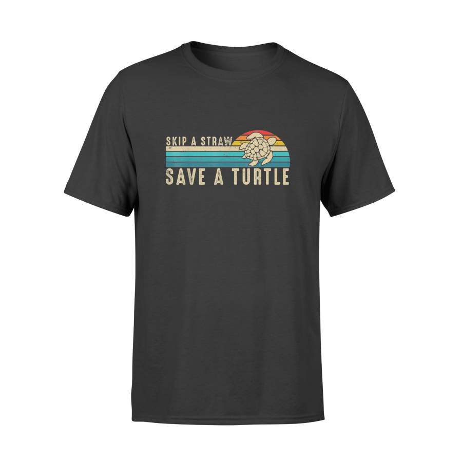 Vintage Skip The Straw Save A Turtle Shirts – Standard T-shirt